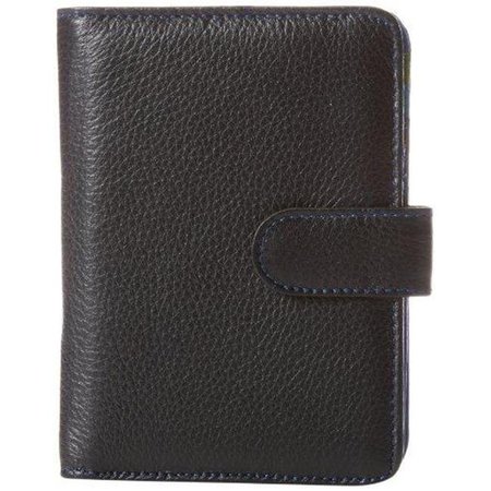 TRAVELON Travelon 319167 Leather Safe ID Color Block Bi-Fold Tab Wallet; Black 12774-500